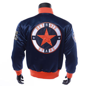 Veste universitaire en satin pour homme, nouvelle collection, style tendance, haute qualité, logo brodé personnalisé, confortable et chauffante, vente en gros. - Product Image 4