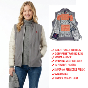Winter Best Gift Washable <b>USB</b> Power Supply Smart <b>Heated</b> Vest with Silver Thermal Lining and 3 Levels Adjustment - Product Image 2