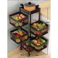 Étagère à paniers carrés à 5 niveaux pour le rangement de la cuisine