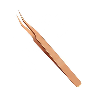 Custom Gold Color Stainless Steel Eyelash Extension Tweezers Pointed Tip Lash Applicator <b>Tool</b> for Precision Beauty Work - Product Image 1