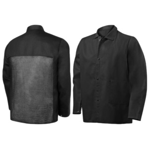 Veste de soudeur en cuir de vachette pleine fleur haute performance, protection industrielle résistante à la chaleur et aux étincelles pour soudeurs - Product Image 1