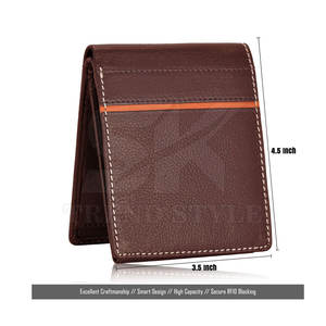 Hot Selling Custom Logo Design Leather <b>Card</b> <b>Holder</b> Wholesale Price Leather Single Shade Split Color <b>Wallet</b> - Product Image 2