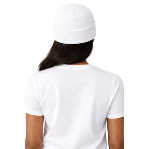 Bonnet blanc Soror pour femmes, style grec, rose et vert, pour sororité universitaire, tricoté pour l'hiver, élégant et décontracté - Product Image 2