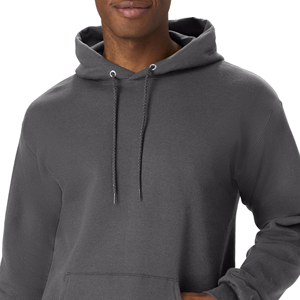Sudadera con Capucha Gris Oscuro para Hombre, Corte Regular, Felpa de Algodón, Estilo Casual para Otoño, con Bolsillo Delantero y Capucha con Cordón Ajustable - Product Image 4
