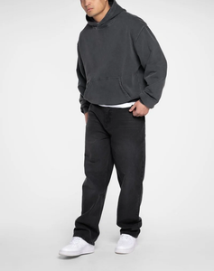 Plus Size Streetwear Men's No String <b>Drop</b> Shoulder Hoodies Thick Oversized OEM Custom Logo Blank High Quality <b>Acid</b>/Stone Washed - Product Image 5
