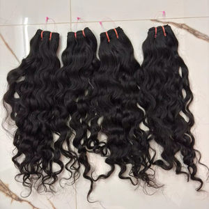 Extensiones de Cabello Humano Indio Virgen sin Procesar, Ondulado, Textura Natural, Venta al por Mayor, MOQ Bajo, OEM - Product Image 5