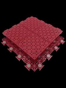 ProCourt Red PP Sports <b>Tiles</b> RedGrip Interlocking Sports <b>Tiles</b> FlexCourt Red PP Floor <b>Tiles</b> SportLock Red Modular PP <b>Tiles</b> - Product Image 3