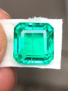 หินอัญมณีแปดเหลี่ยมสีเขียวมรกตสำหรับทำเครื่องประดับทำสร้อยคอจี้แหวน - Product Image 3
