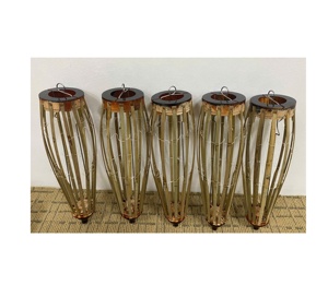 Linternas de bambú y seda hechas a mano de estilo asiático para decoración interior y exterior durante el Festival del Medio Otoño o el Año Nuevo Lunar - Product Image 5