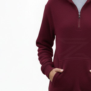 Sweat-shirt à demi-zip pour femme, pull à manches longues, haut décontracté avec col montant, pour un usage quotidien - Product Image 4