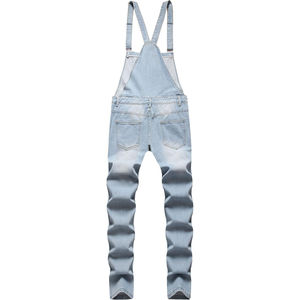 Mono vaquero de moda para hombre, corte holgado, talla grande, estilo vintage hip-hop, recto, de mezclilla de color, con peto, para verano, Diamond - Product Image 5