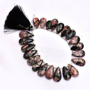 Rodonita Rosa Facetada en Forma de Pera de 12x22mm, Cuentas Sueltas de Rodonita Natural, Granate, Gema Semipreciosa para la Fabricación de Joyas - Product Image 3