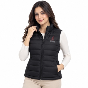 Chaleco Acolchado para Mujer, con Aislamiento, Cierre Frontal Completo, Bolsillos Laterales, Ajuste Cómodo, Tejido de Punto, Sin Mangas, Ligero - Product Image 1