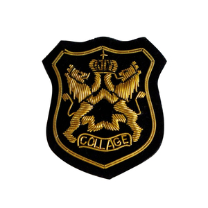 Parches de tela de lona bordados a mano con hilo de bullion, hechos a medida, insignias de moda con bordado 3D para uniformes, zapatos y sombreros personalizados - Product Image 4