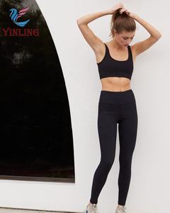 Women's Seamless Breathable Yoga Leggings High Waist Workout Pants Fitness Gym Wear Polyester/Cotton 2-Piece Set Custom Logo OEM - Product Image 1