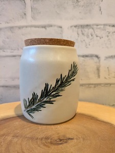 Boîte de rangement à motif de feuilles botaniques, couvercle hermétique en liège, étanchéité à l'humidité, finition lisse, organisateur de cuisine élégant - Product Image 3