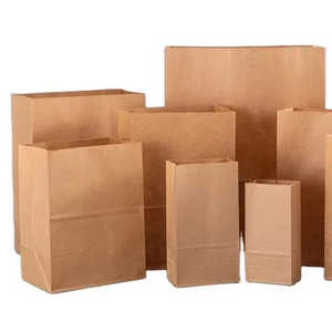 Eco-friendly Recycled Brown Handle Paper <b>Bags</b> for Food Takeaway Custom Shopping Gift Craft Packaging Kraft Paper <b>Bag</b> with logo - Product Image 1