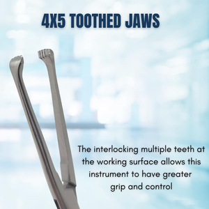 Pinzas Médicas Allis para Agarrar Tejidos - Reutilizables de Acero Inoxidable |   Pinzas Allis con Dientes - Pinza de Tejido para Cirugía General - Product Image 2