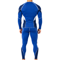 Ensemble de vêtements de sport pour hommes, à séchage rapide, flexible, à manches longues, pour l'entraînement, la course à pied, l'athlétisme