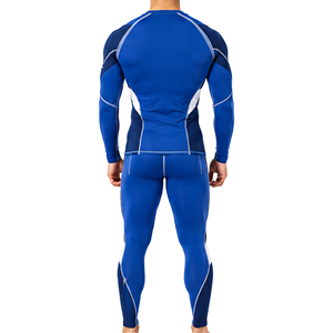 Ensemble de vêtements de sport pour hommes, à séchage rapide, flexible, à manches longues, pour l'entraînement, la course à pied, l'athlétisme - Product Image 2