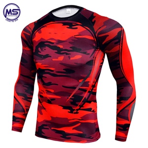 2021 Custom Compression Fitness MMA Rash Guard Shirt Secado rápido Nuevo estilo largo de moda Manga corta Hecho Tela duradera - Product Image 3