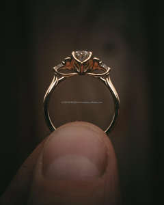 Fournisseur de bijoux fins femmes fiançailles cadeaux de luxe CVDDiamond 10K or massif F VVS-VS carats tout coupe laboratoire cultivé bague en diamant meilleur - Product Image 2