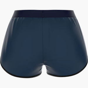 กางเกงขาสั้นผู้หญิงเอวสูงยืดได้สบายๆเสื้อผ้าฤดูร้อนสีดำและสีขาวสไตล์แฟชั่นสำหรับชายหาด - Product Image 4