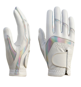 New Arrival Leather Golf Gloves Cabretta Wholesale Custom Personalized Logo Anti-slip White High Quality Left Hand <b>Hook</b> Loop - Product Image 3