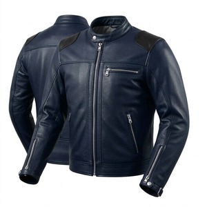 Chaqueta de cuero ajustada para hombre, chaquetas para hombre, ropa de motociclista, estilo moderno, prendas de piel de oveja de primera calidad - Product Image 6