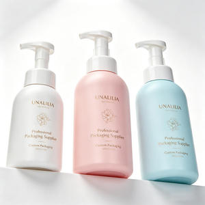 Bouteilles rondes en PE de 300 ml et 500 ml avec pompe à mousse pour savon pour les mains, gel douche, mousse pour le visage, vente en gros - Product Image 6