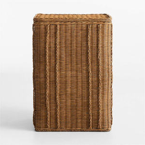 Panier à linge en rotin fait main de qualité supérieure avec intérieur en lin, organisateur de maison durable fabriqué au Vietnam - Product Image 2