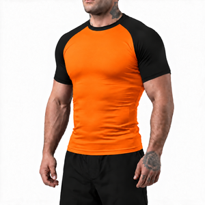 Camiseta Deportiva de Compresión para Hombre, Manga Corta, Transpirable, Absorbe la Humedad, Ajuste Elástico, para Gimnasio, Entrenamiento, Protección contra Rozaduras, Personalizable - Product Image 5