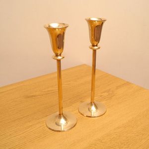 Support de bougie en laiton de style vintage, support de bougie décoratif en métal pour table à manger, mariage, fête, décoration de la maison, hôtel - Product Image 3