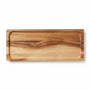 Assiette de service en bois minimaliste personnalisée, plat rustique pour aliments et collations, vaisselle biodégradable de haute qualité, fournitures en gros - Product Image 6