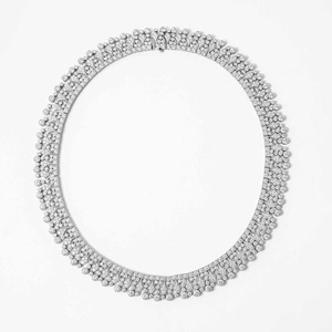 Collar de Diamantes Cultivados en Laboratorio de Alta Moda en Oro Blanco de 14K y 27.00 Ct, Exclusivo para Mujer, Joyería Fina de Lujo con Certificado IGI, Regalo - Product Image 2