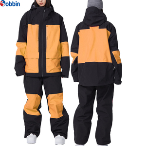 Traje de Nieve Personalizado para Mujer, Transpirable, Color Negro y Rosa, con Capucha, Impermeable, Chaqueta y Pantalones de Esquí, Estilo Deportivo, Largo Completo - Product Image 6