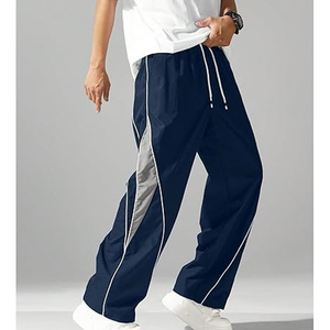 เสื้อกันลมผ้าใบแฟชั่นสำหรับผู้ชายกางเกงวอร์มทรงหลวมน้ำหนักเบา - Product Image 2