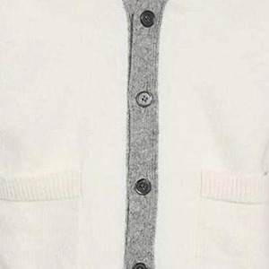 Suéter Unisex de Alta Calidad con Cuello en V, Tejido de Lana/Acrílico, Diseño a Rayas, Estilo Casual para Otoño/Invierno, Cárdigan con Botones para Mujer - Product Image 4