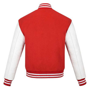 High Quality Men's <b>Leather</b> Sleeves Varsity <b>Jacket</b> Breathable Winter <b>Long</b> Sleeves Letterman <b>Jackets</b> with Chenille embroidery logo - Product Image 1