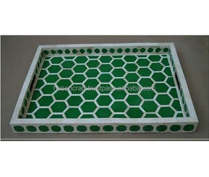 Plateau de service en bois de haute qualité fait à la main en nacre de haute finition pour la maison, l'hôtel et le restaurant. - Product Image 6