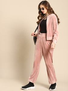 Conjunto de chándal personalizado con lavado ácido, pedrería y perlas, con sudadera con capucha estampada y pantalones de chándal acampanados de cintura gruesa - Product Image 5