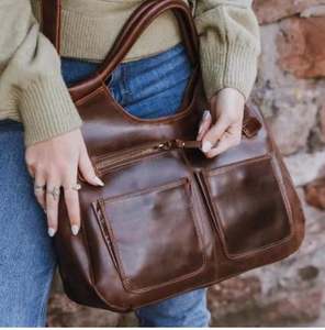 Sac à main pour femme en cuir souple, grande capacité, fermeture éclair, style tendance, sac bandoulière, sac hobo, sac tote, prix de gros - Product Image 3