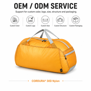 Sac de voyage léger en cuir laminé grande capacité pour l'extérieur - Sac de sport pliable, résistant à l'eau, pour week-end et bagage cabine - Product Image 3