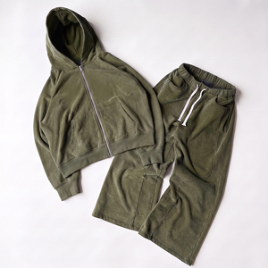 <b>Two</b> <b>Piece</b> hoodie & pant <b>set</b> 100% cotton Streetwear printed logo mens racksuits Sweat Suits - Product Image 2