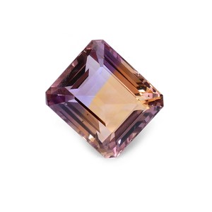 Ametrine AAA+ 14,20x16,30 mm, octogonale facettée, ametrine naturelle rare bicolore, pierre semi-précieuse, taille Ascher, pour bijoux - Product Image 2