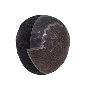 Peluca de Cabello Remy Indio con Frente de Encaje, Modelo Q6, THB 2025, con Flequillo, Base sin Pegamento, Color Rubio, Densidad 130%-250%, Nudos Decolorados - Product Image 3