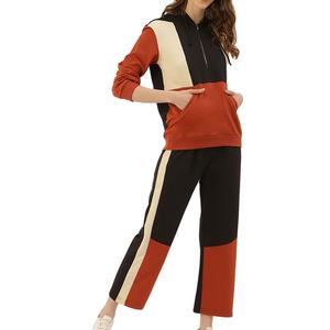 Precios al por mayor Nuevo diseño Chándales de moda para mujer Liso 100% Algodón Transpirable Slim Fit Ropa deportiva Chándales - Product Image 1