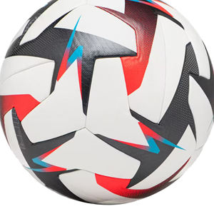 Balón de Fútbol Personalizable de PU con Estampado de Rayas Coloridas, Balón de Entrenamiento y Partido Económico, Logotipo Personalizado, Hecho en Sialkot, Pakistán, Deportes de Equipo - Product Image 6