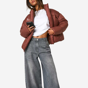 Veste matelassée pour femmes, mode, hiver, chaude, avec capuche, coupe-vent, couleur unie, légère, nouvelle qualité, logo personnalisé - Product Image 5