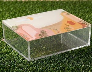 Modern Transparent Acrylic Gift <b>Box</b> for Dates Dry Fruits <b>Sweets</b> Dessert Nuts Chocolate Ramadan Eid Mubarak Gift Packaging - Product Image 4